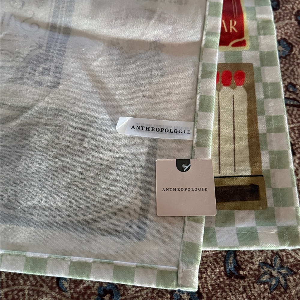 Anthropologie Dish Towel embroidered matches perfect colorful tea home decor - Picture 6 of 6